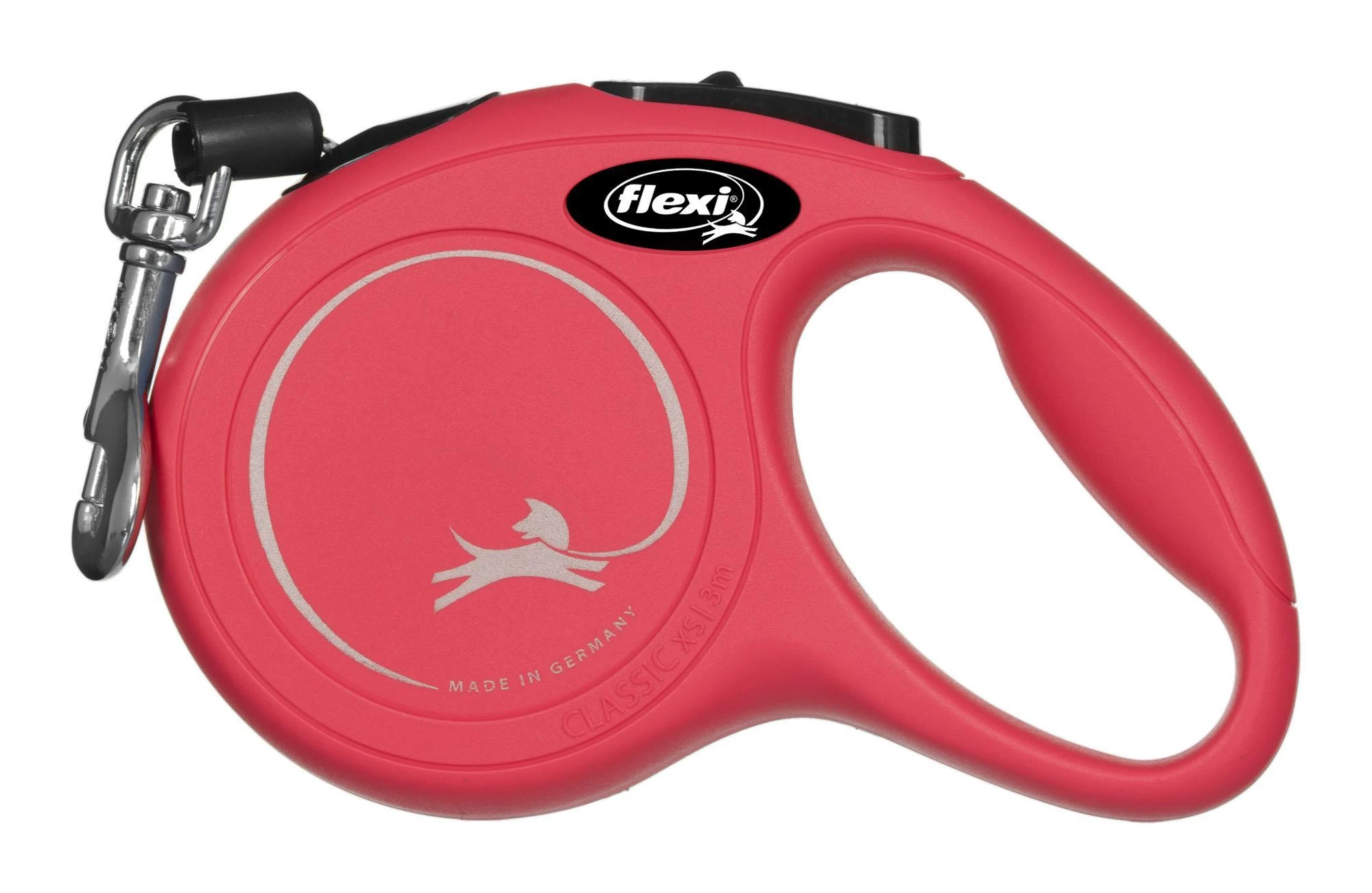 Flexi New Classic XS pavadėlis šunims iki 8kg virvinis 3m raudonos spalvos