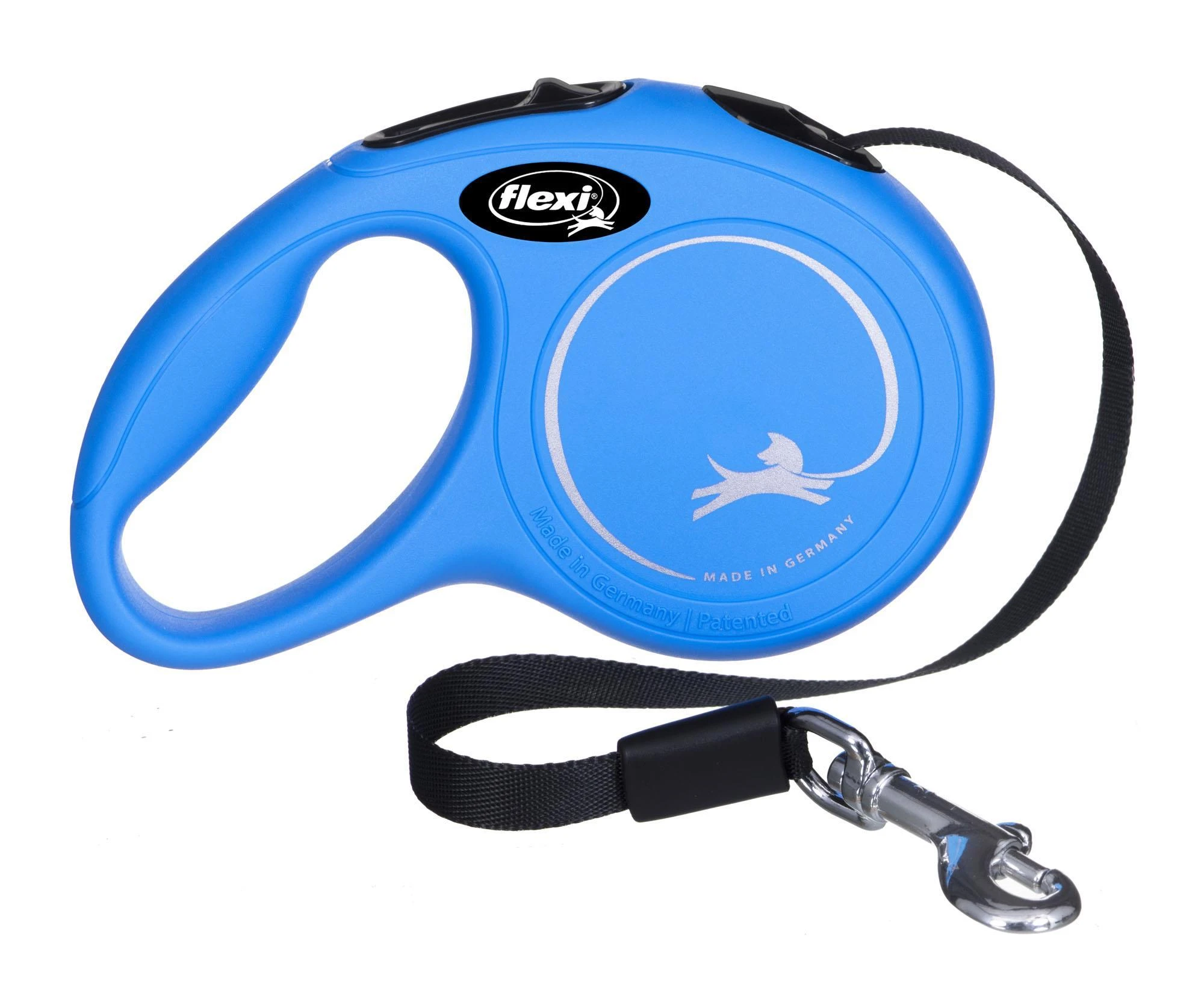 Flexi New Classic XS pavadėlis šunims iki 12kg juostinis 3m mėlynos spalvos