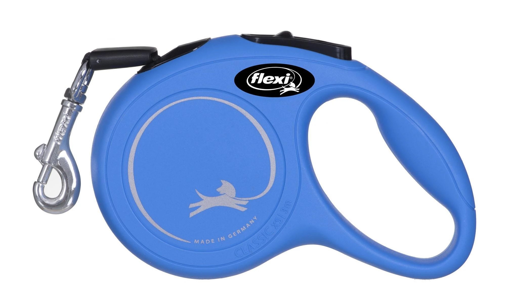 Flexi New Classic XS pavadėlis šunims iki 12kg juostinis 3m mėlynos spalvos
