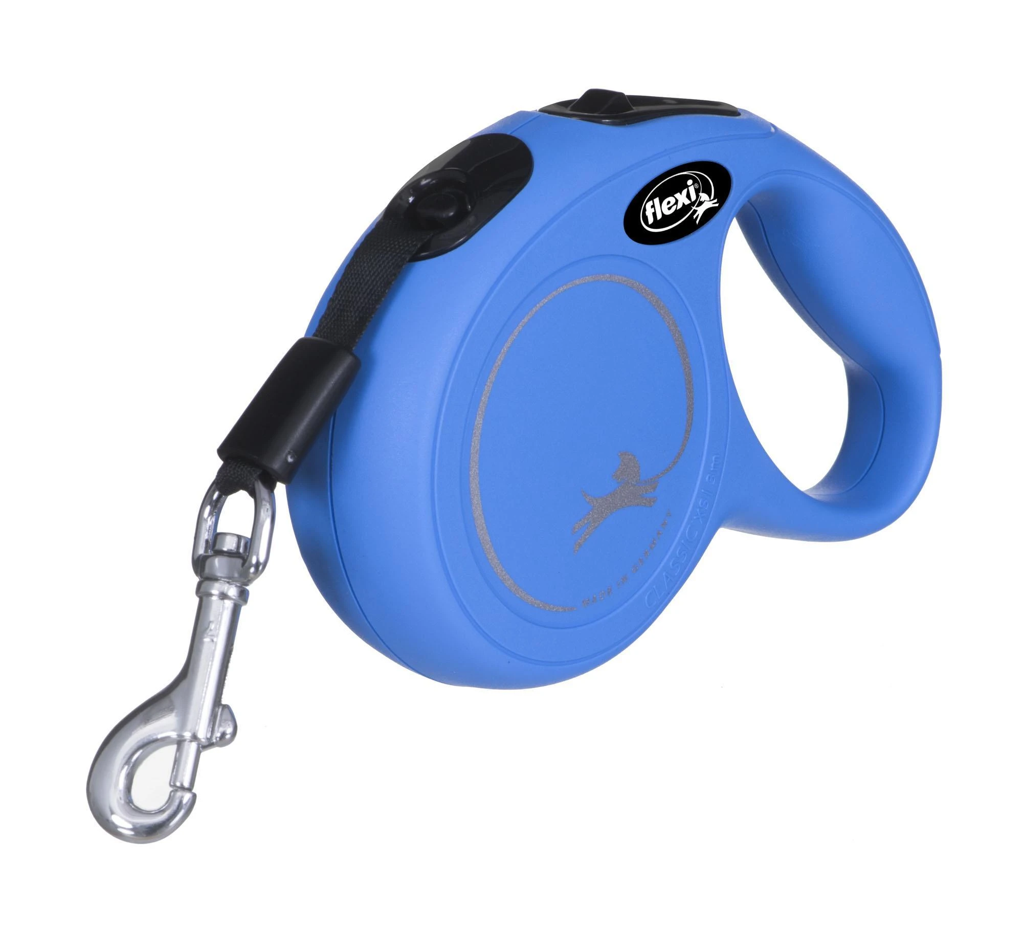 Flexi New Classic XS pavadėlis šunims iki 12kg juostinis 3m mėlynos spalvos