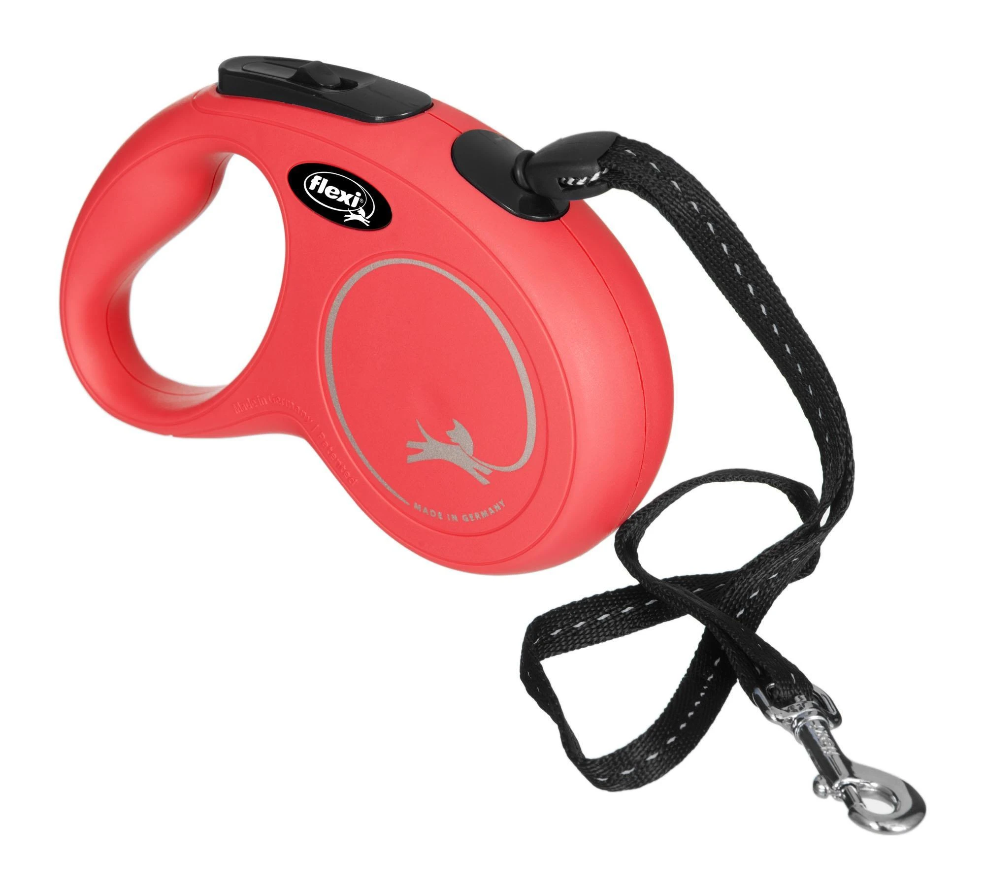 Flexi New Classic M pavadėlis šunims iki 20kg virvinis 5m raudonos spalvos