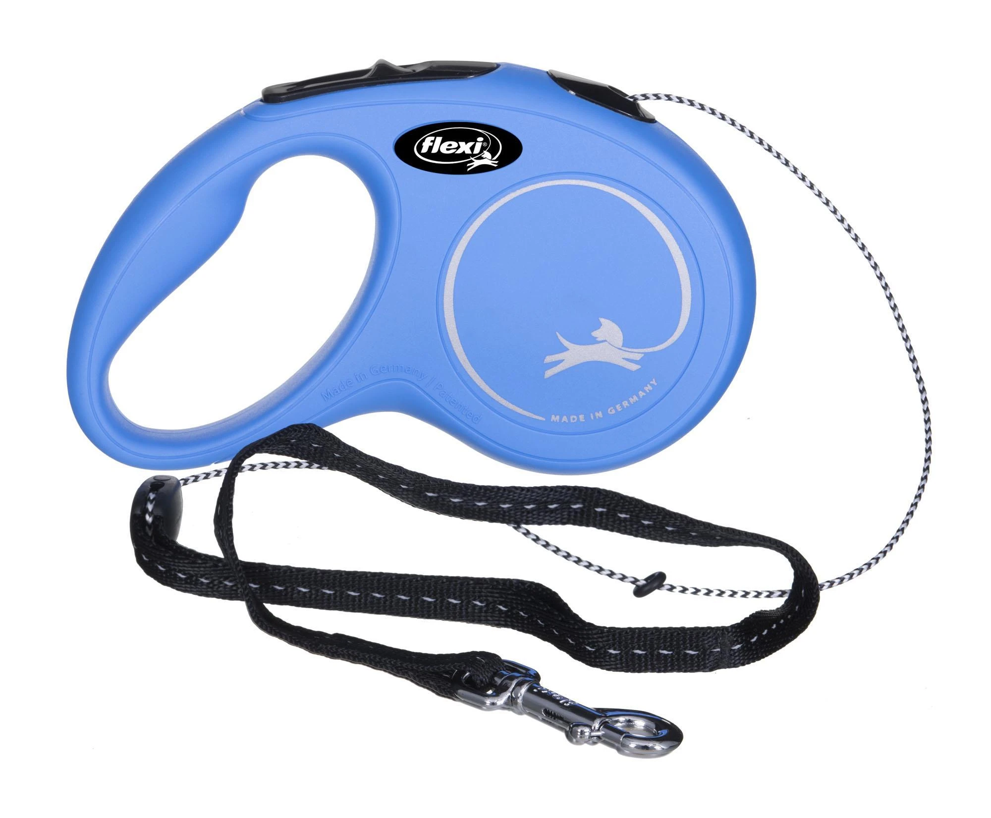 Flexi New Classic S pavadėlis šunims iki 12kg virvinis 5m mėlynos spalvos