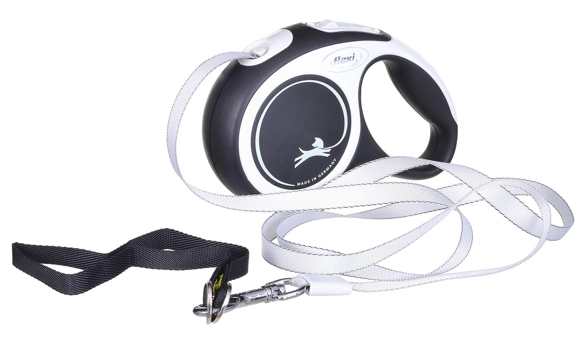 Flexi New Comfort XS pavadėlis šunims iki 12kg juostinis 3m juodos spalvos