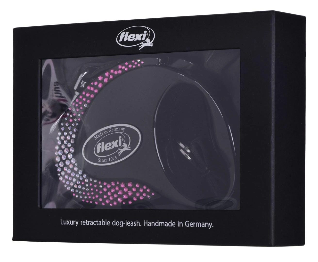 Flexi FLEXI LEASH GLAM M / M DYDŽIO KOMPOZICIJOS Onyx JUODA