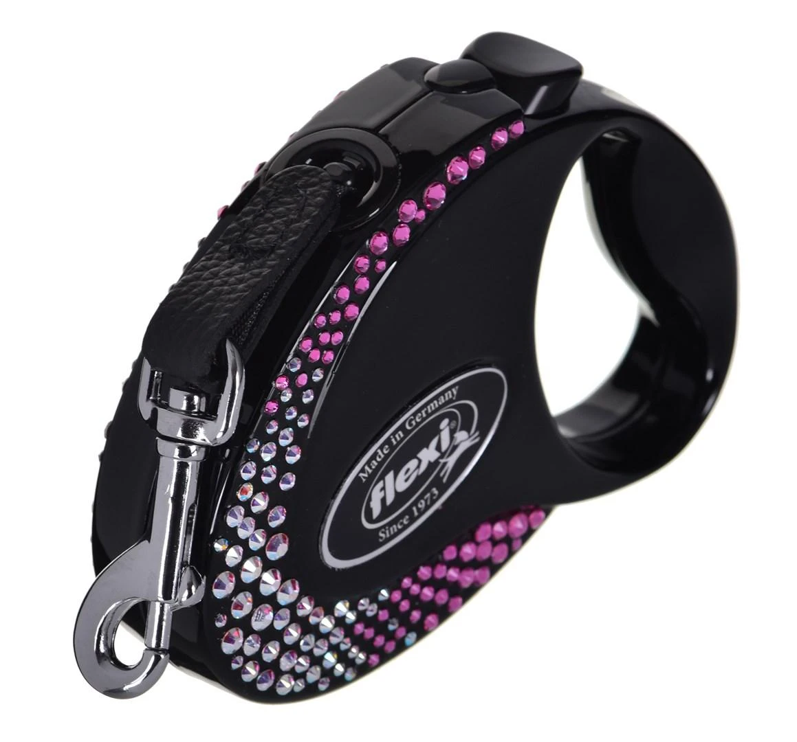 Flexi FLEXI GLAM virvelė S / DYDIS S Sudėtis Onyx JUODA
