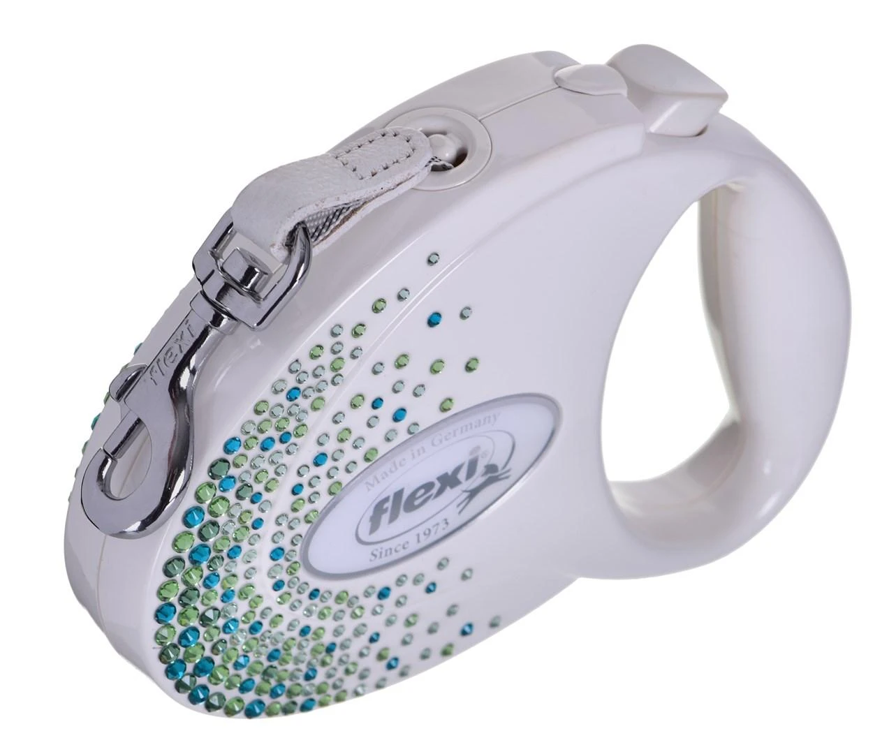 Flexi Smycz šuniui Glam Splash Leaf balta 5m