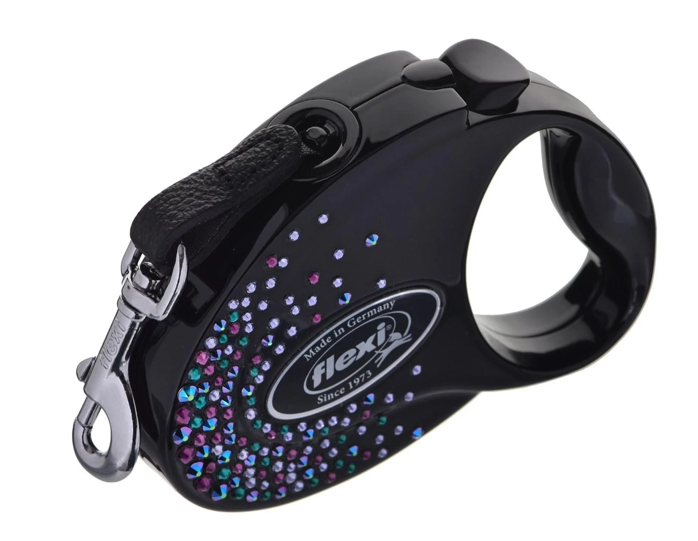 Flexi FLEXI Glam Splash Mystic virvelė, S TAPE 3 m, juoda