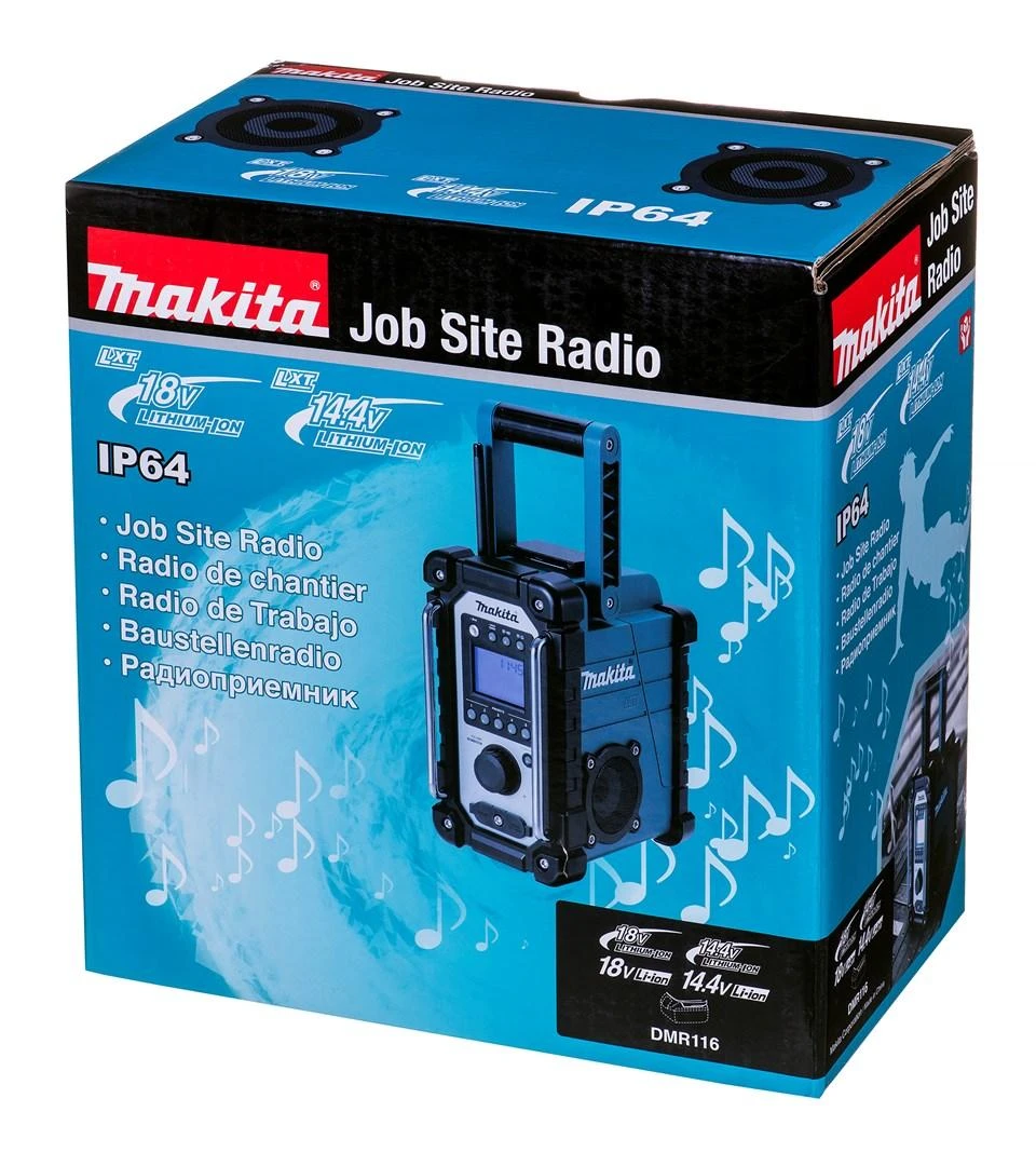 Makita Radijas LXT® / "G" / AC DMR116 14,4V LXT® • 18V LXT® • 14,4V "G" • 18V "G" • AC