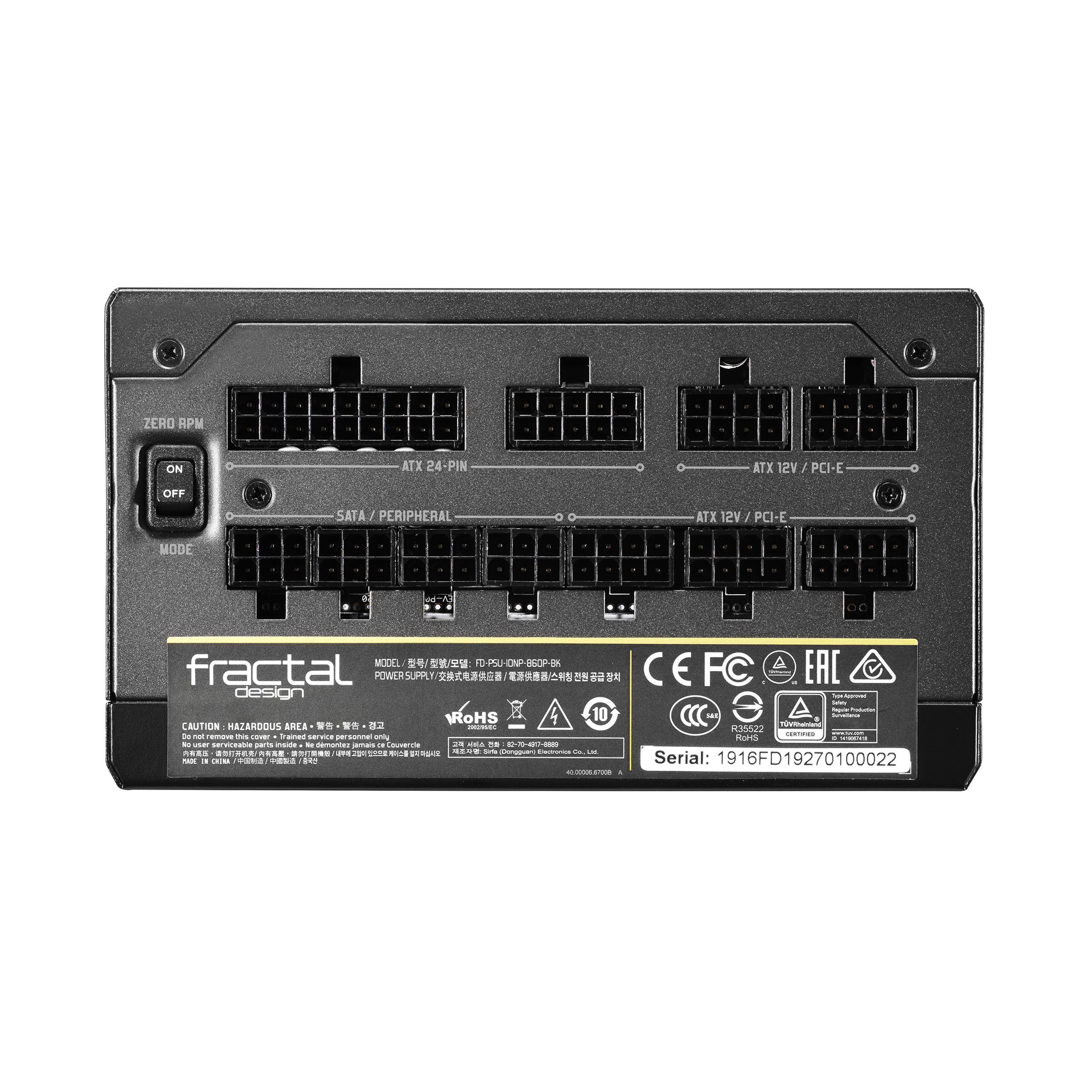 Fractal Design Fraktalų dizainas | Visiškai modulinis PSU | ION Gold 850W | 850 W