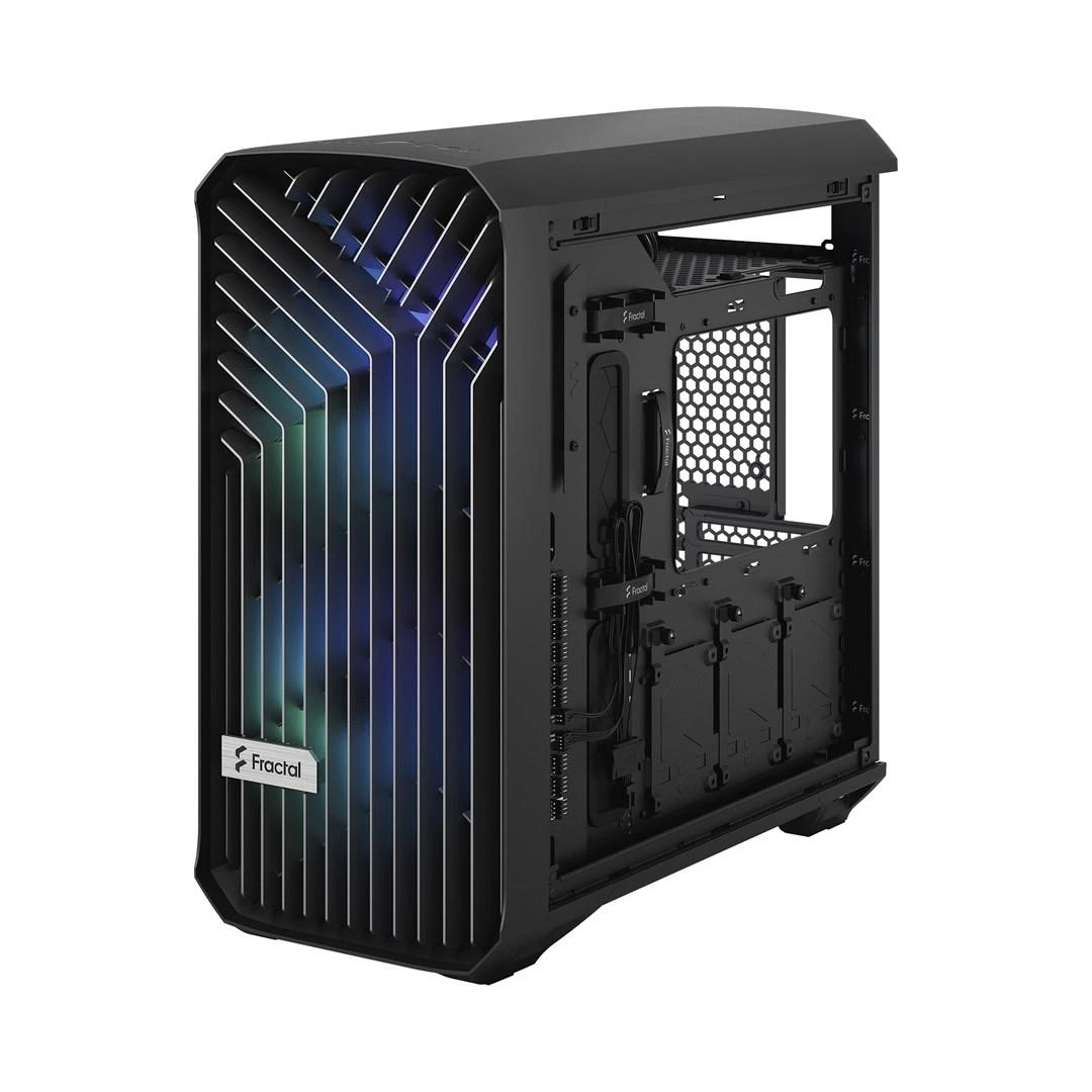 Fractal Design Fraktalų dizainas | Torrent kompaktiškas RGB TG šviesos atspalvis | Šoninis langas | Juodas | ATX
