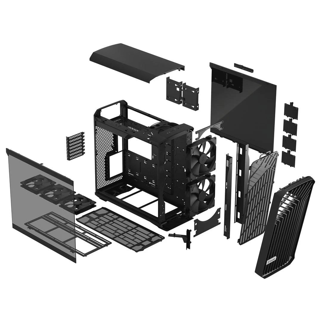 Fractal Design | Torrent Juodas TG Light Tint | Juodas | ATX