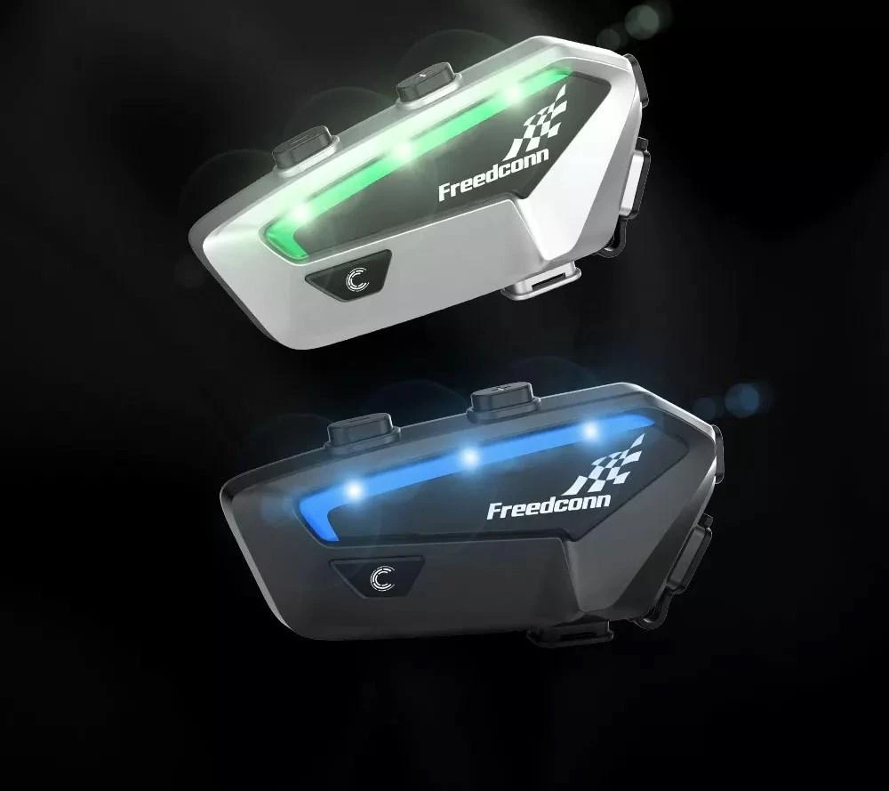 Motociklo Interkomas - FREEDCONN FX Bluetooth 5.0, 2000 m Diapazonas, IP67 Juodas