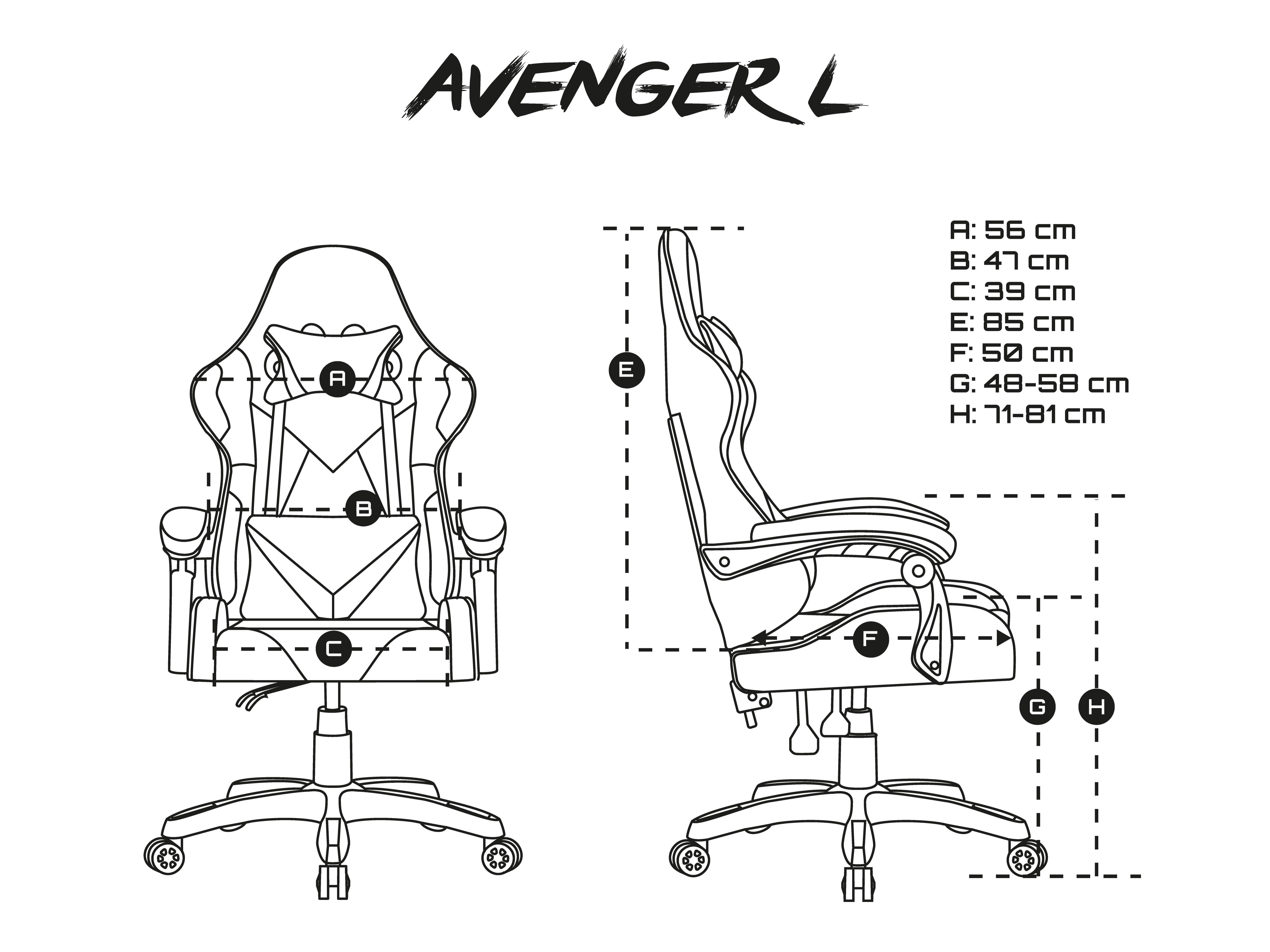 Žaidimų kėdė Fury Avenger L Gaming Chair