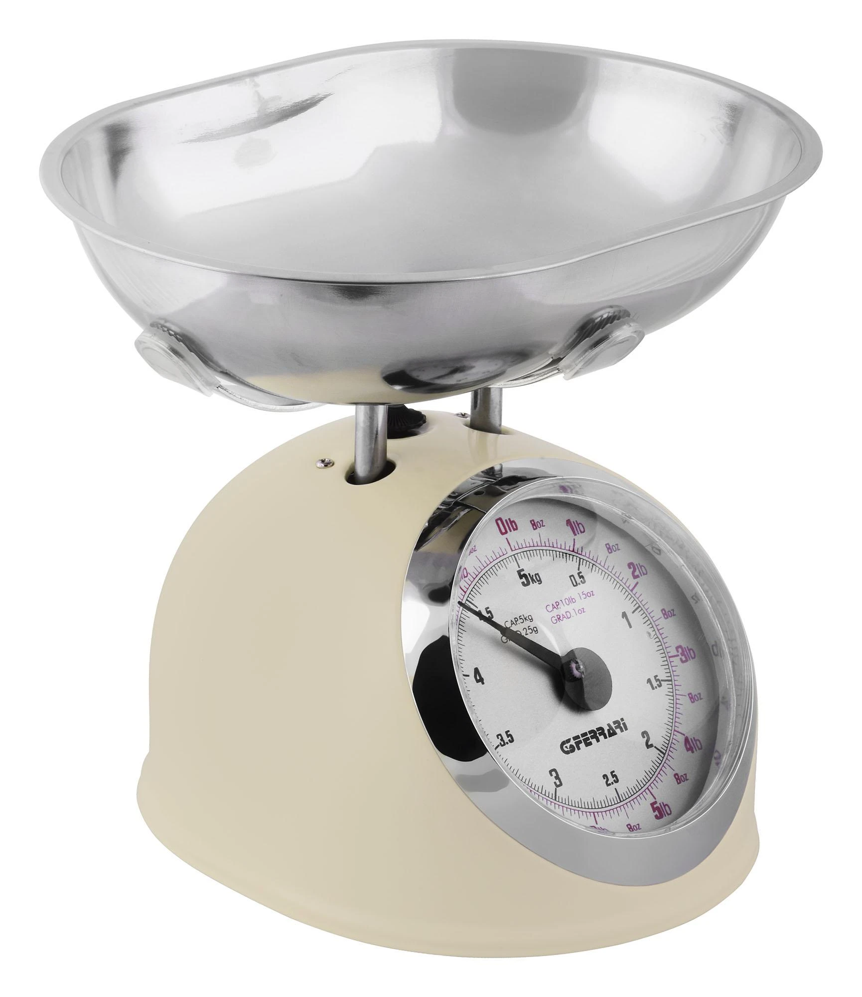 Virtuvinės svarstyklės G3Ferrari G3 Ferrari Aska rusvai gelsvas Round Mechanical kitchen scale