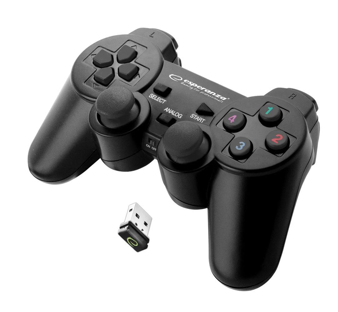 Bevielis ŽAIDIMŲ PULTAS SU VIBRACIJOMIS ESPERANZA EGG108K GLADIATOR PC / PS3