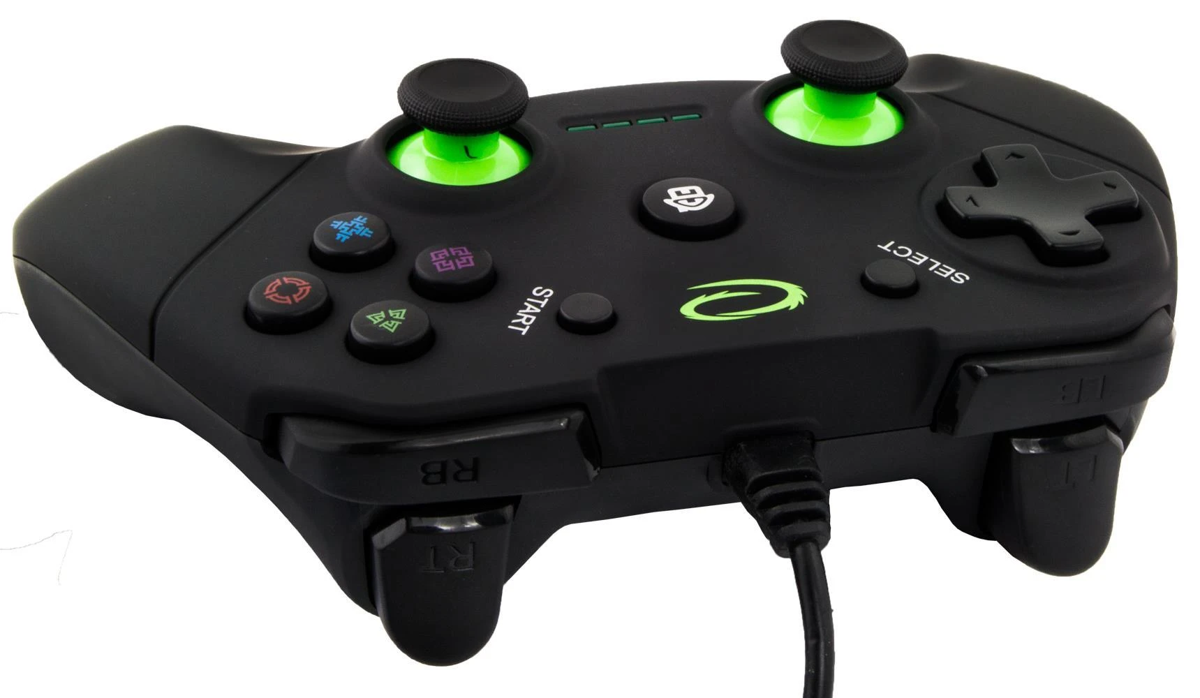 Gamepad Esperanza Vanquisher EGG110K (PC, PS3, juodos spalvos, žalias color)