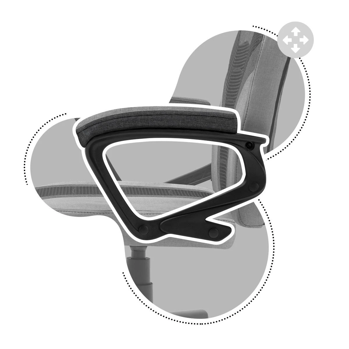 Žaidimų kėdė vaikams Huzaro Ranger 1.0, Juodos/Pilkos spalvos