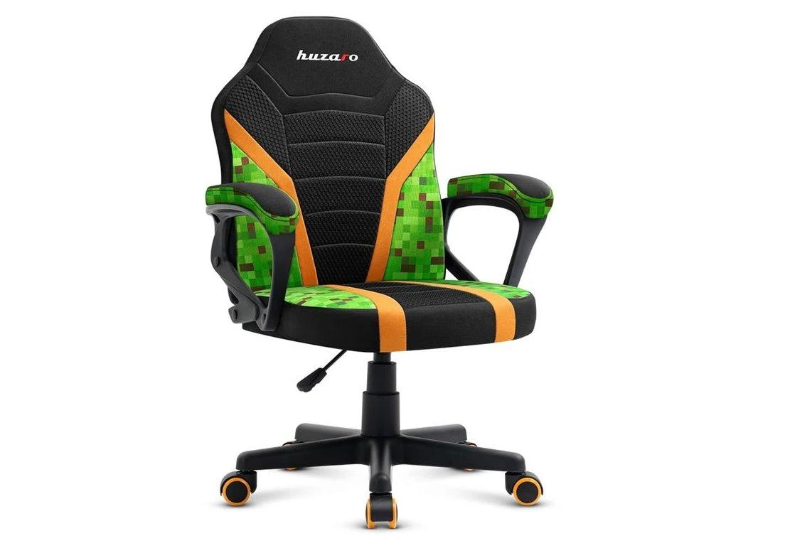 Žaidimų kėdė vaikams Huzaro Ranger 1.0, Juodos/Žalios spalvos