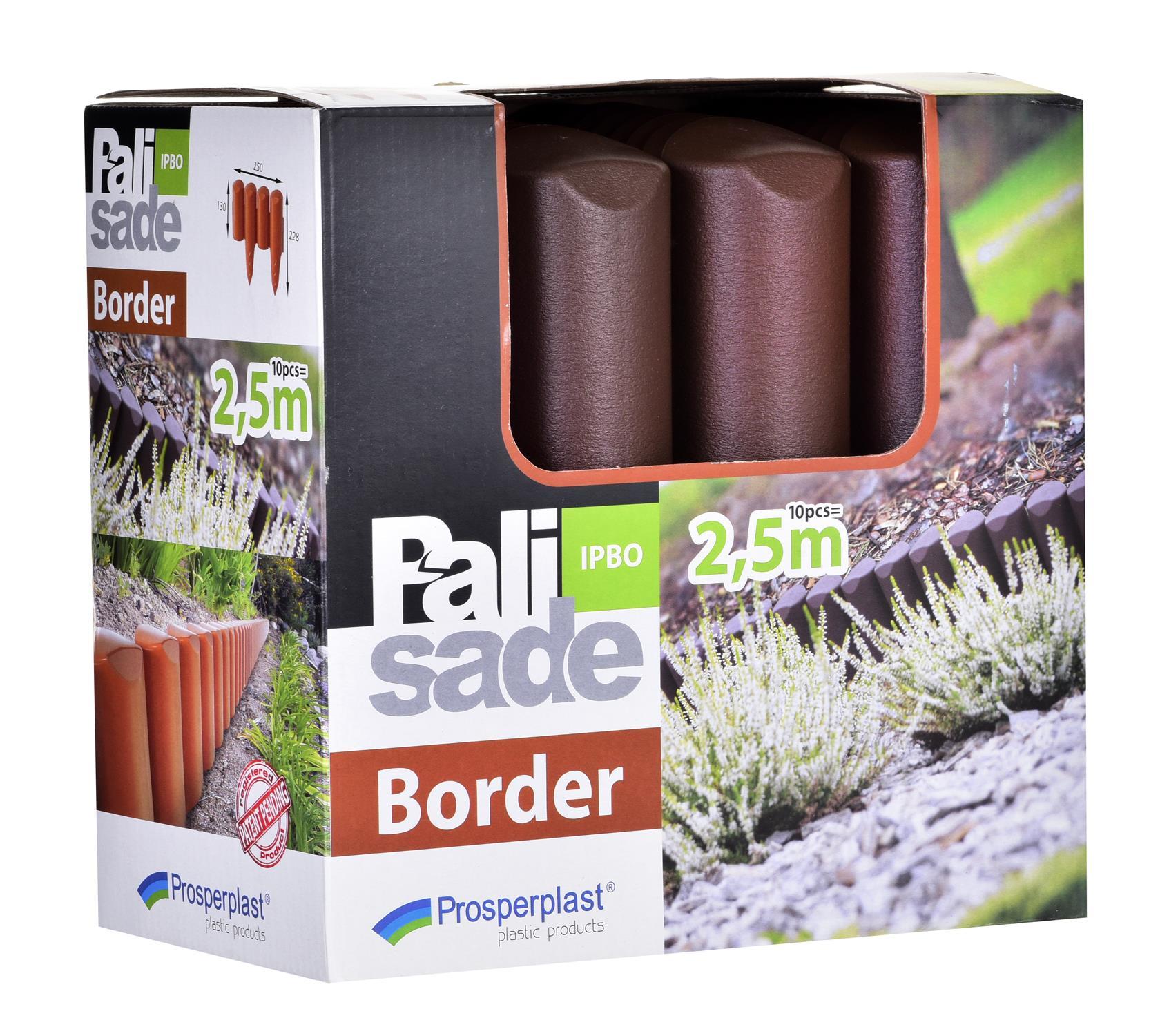 Prosperplast Palisade Garden Border 2500 x 228/130mm raudona (IPBO-R222)