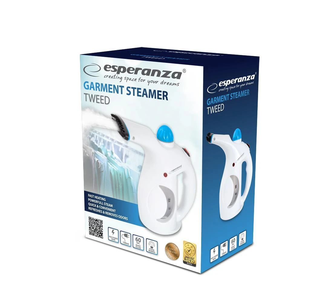 Esperanza EHI006 garment garintuvas Handheld garment garintuvas 0.2 L 800 W Juodas, Mėlyna, Baltas