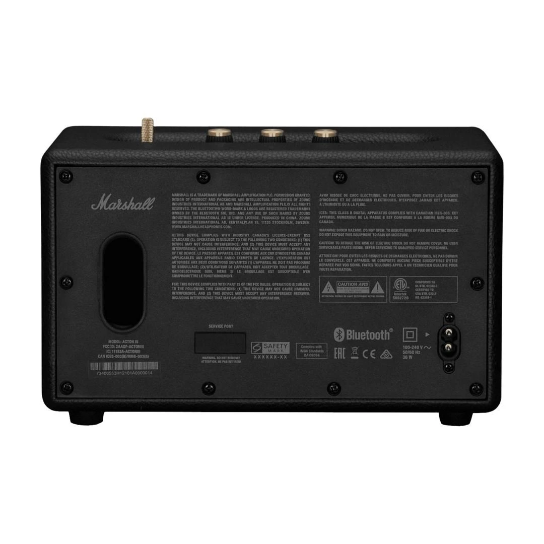 Garso kolonėlė Marshall Acton III Bluetooth Juodos spalvos