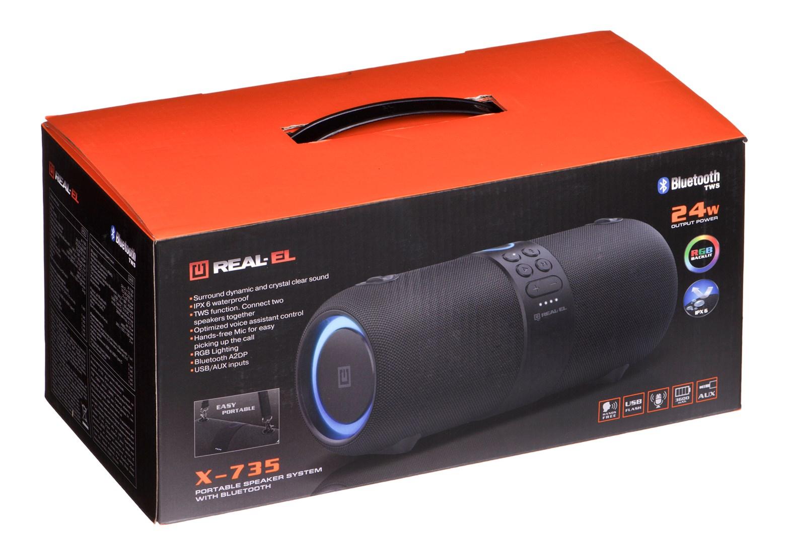 Nešiojama kolonėlė  REAL-EL X-735