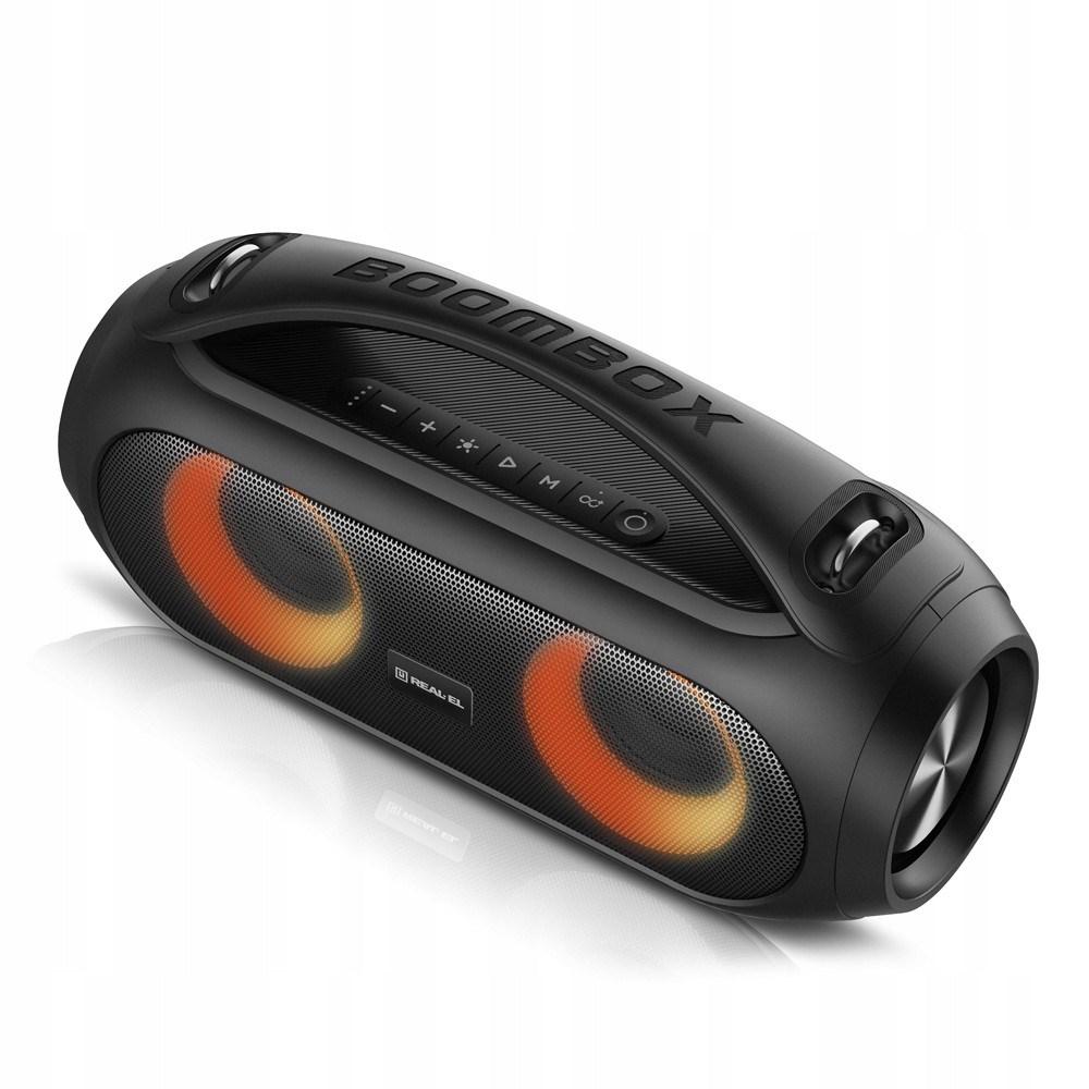 Kompiuterio kolonėlės Kolonėlės REAL-EL X-745 juodos spalvos, Bluetooth, nešiojami