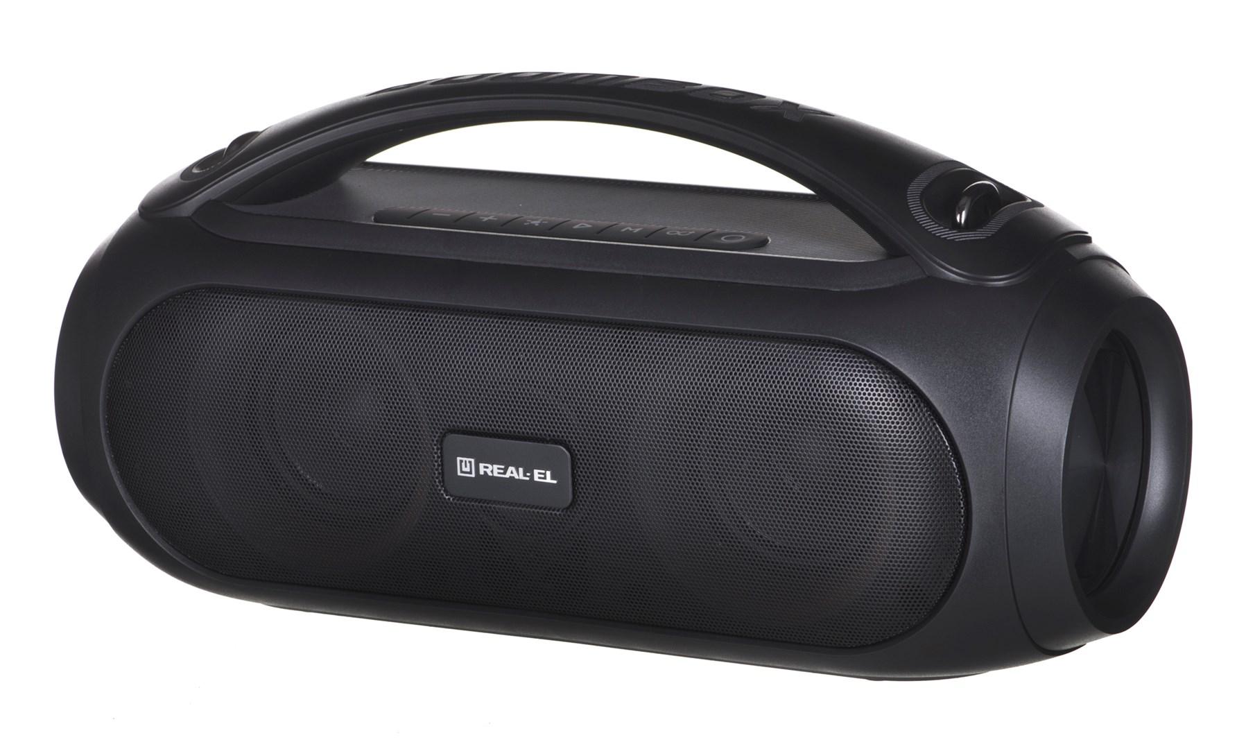 Kompiuterio kolonėlės Kolonėlės REAL-EL X-745 juodos spalvos, Bluetooth, nešiojami