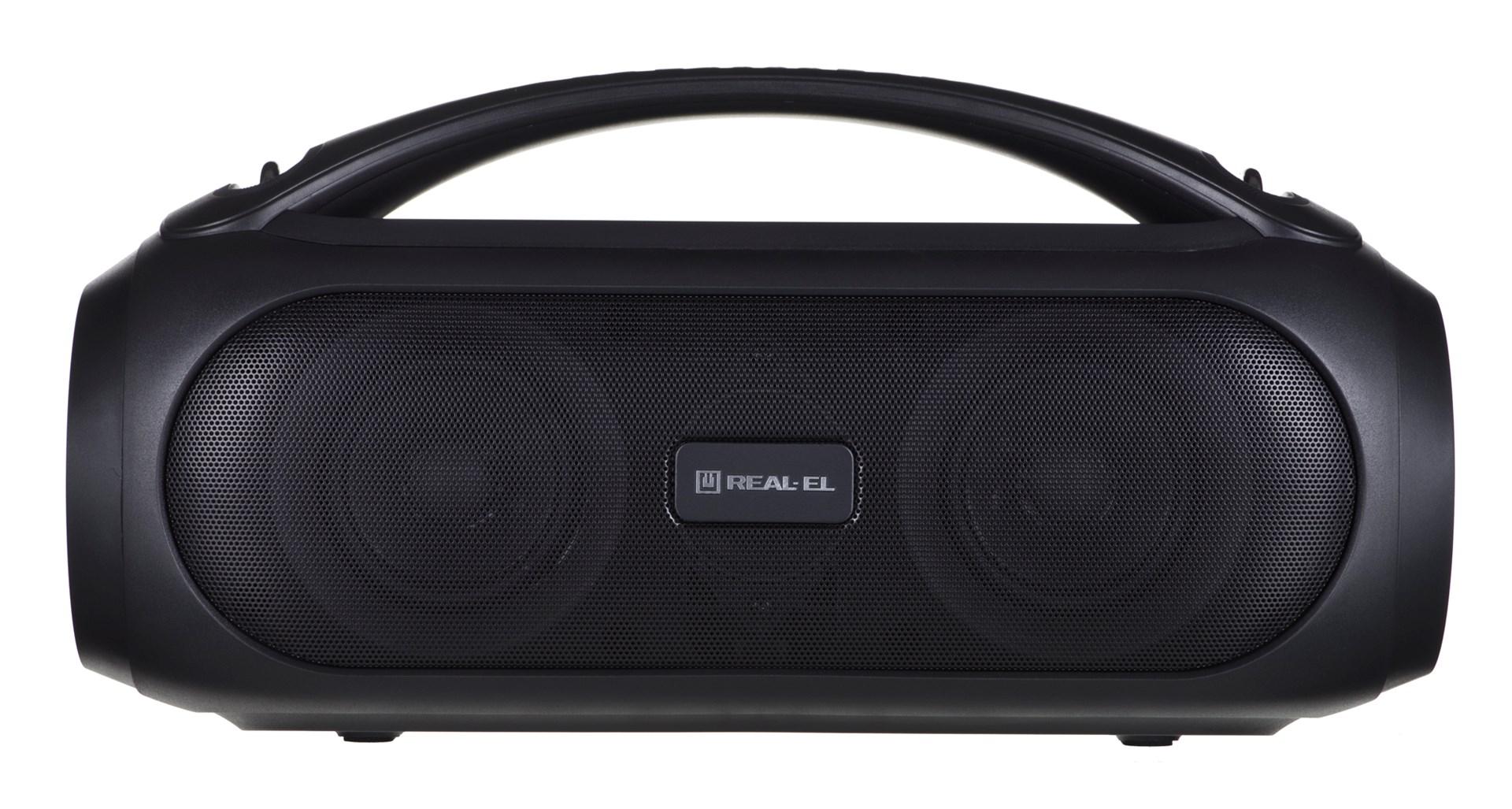 Kompiuterio kolonėlės Kolonėlės REAL-EL X-745 juodos spalvos, Bluetooth, nešiojami