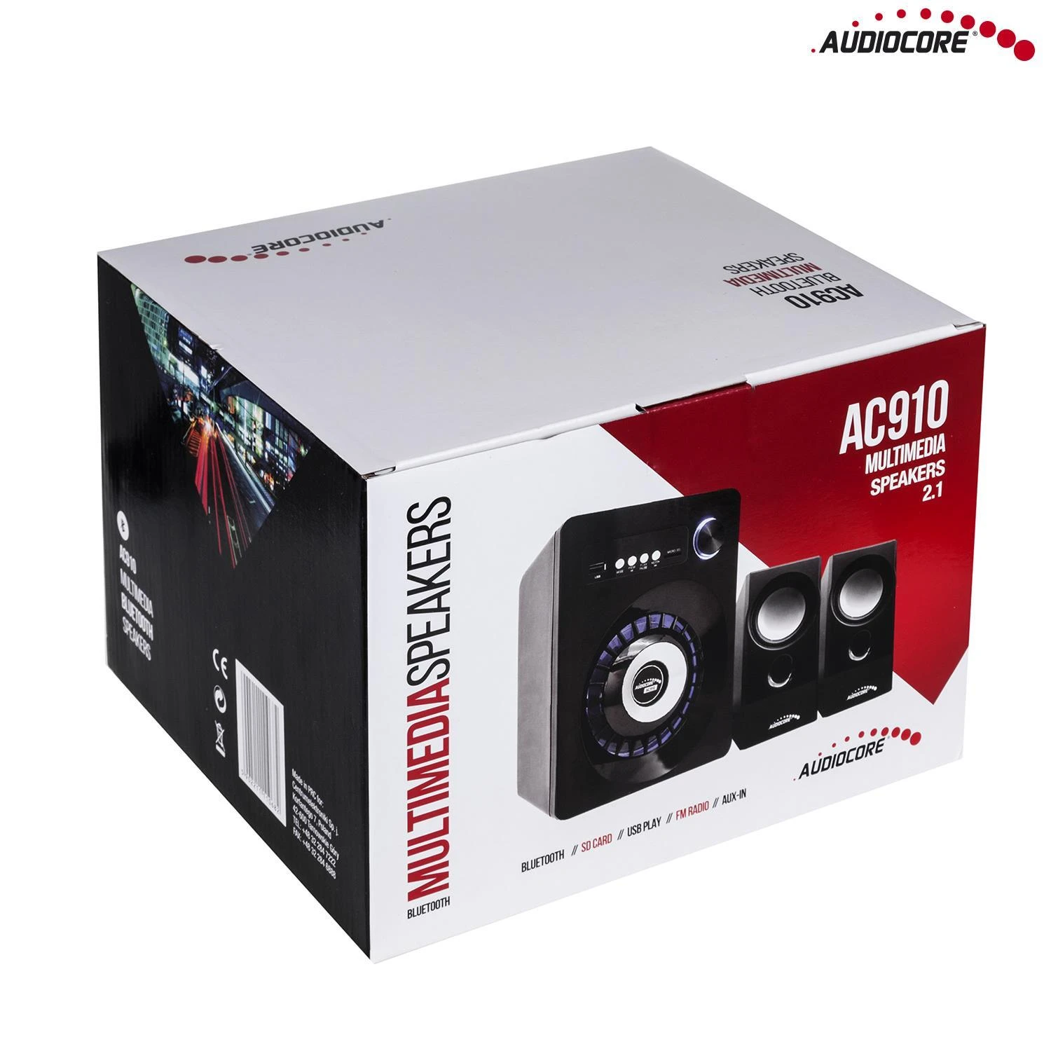 Kompiuterio kolonėlės Audiocore AC910 speaker set 10 W PC / Juodas, Bluetooth