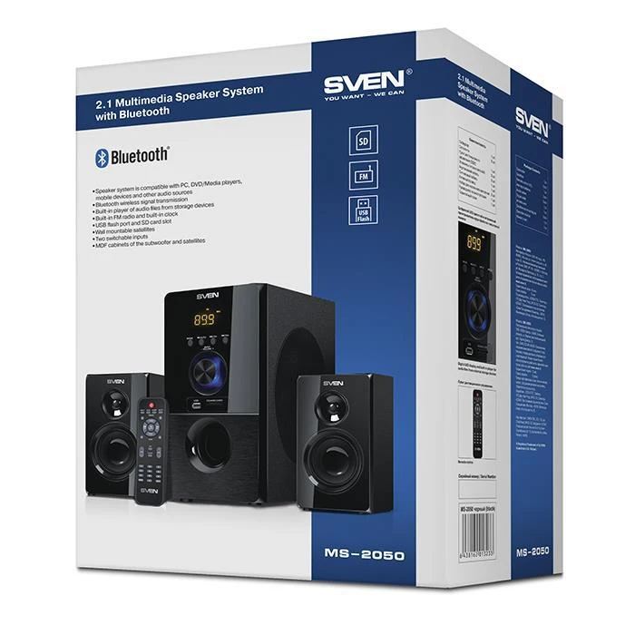 Kompiuterio kolonėlės Speaker Set computer SVEN SV-013233 (2.1, juodos spalvos)