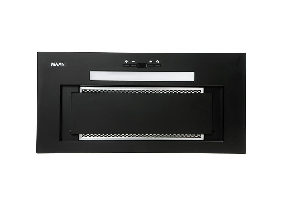 Built-in under-cabinet kitchen hood MAAN Ares M 60 soft touch 570 m3/h, Juodas