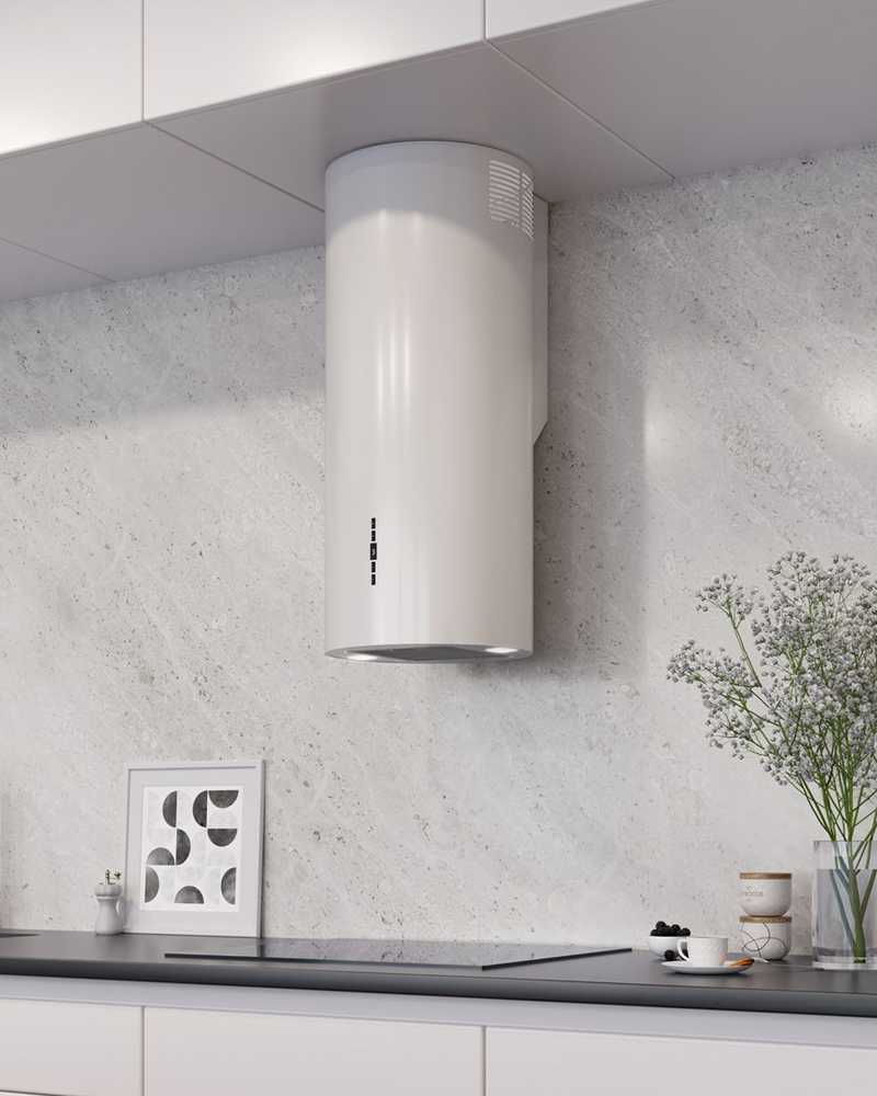 Wall-mounted hood MAAN Elba 2 W835 Baltas