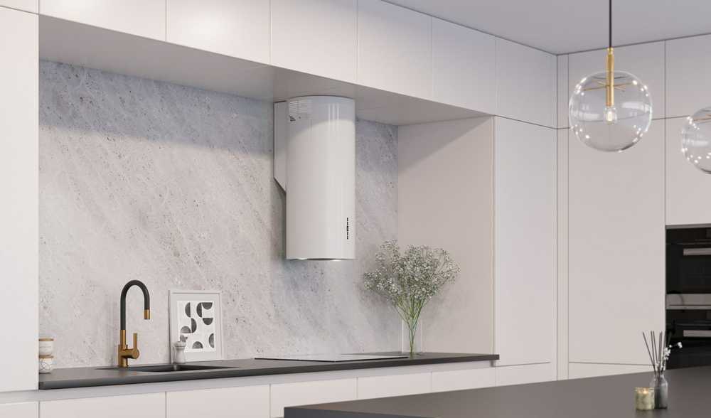 Wall-mounted hood MAAN Elba 2 W835 Baltas