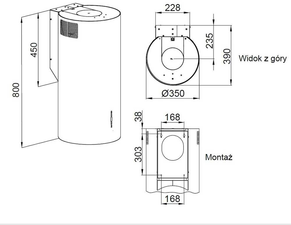 Wall-mounted hood MAAN Elba 2 W835 Baltas
