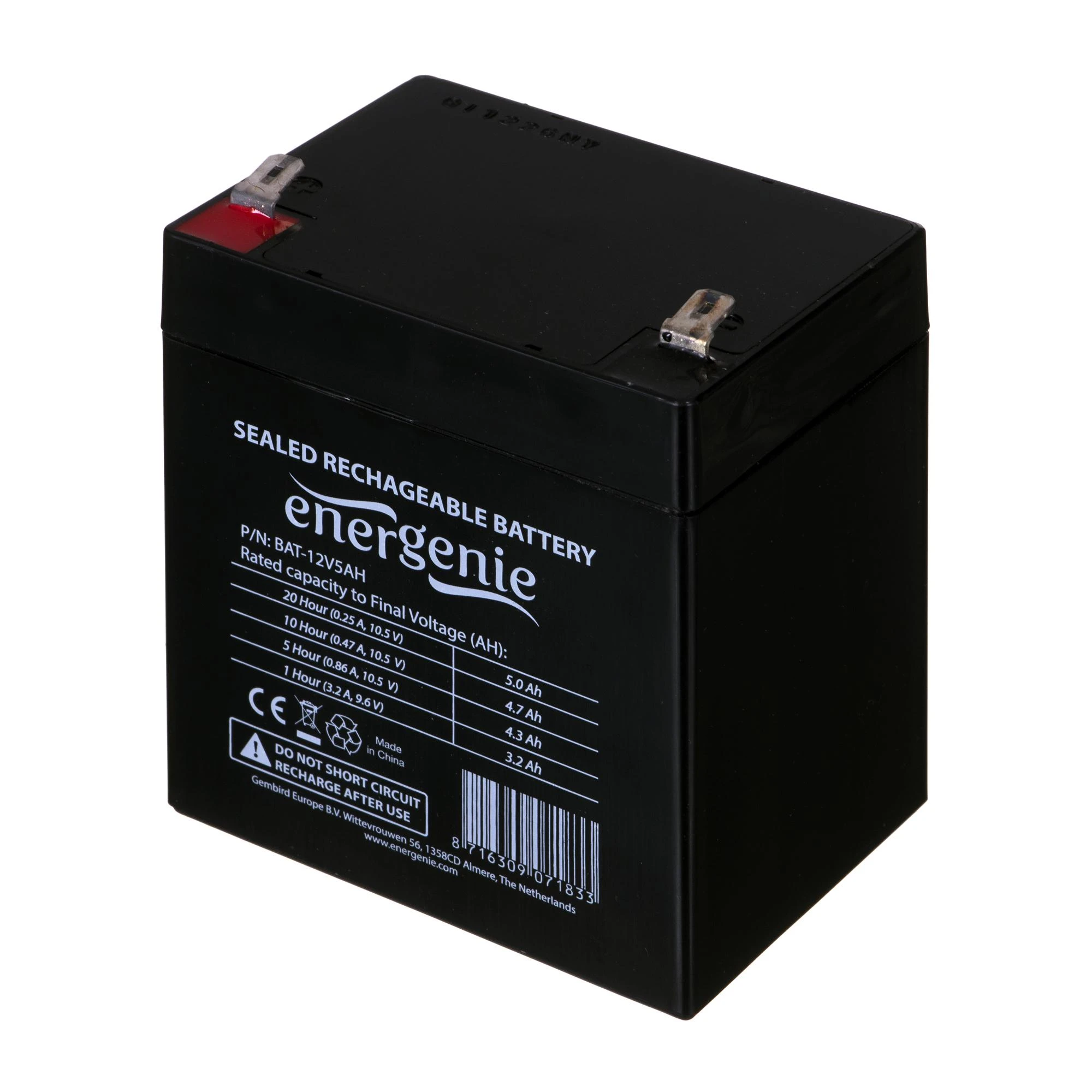 Įkraunama baterija Gembird BAT-12V5AH 12 V 5 Ah 