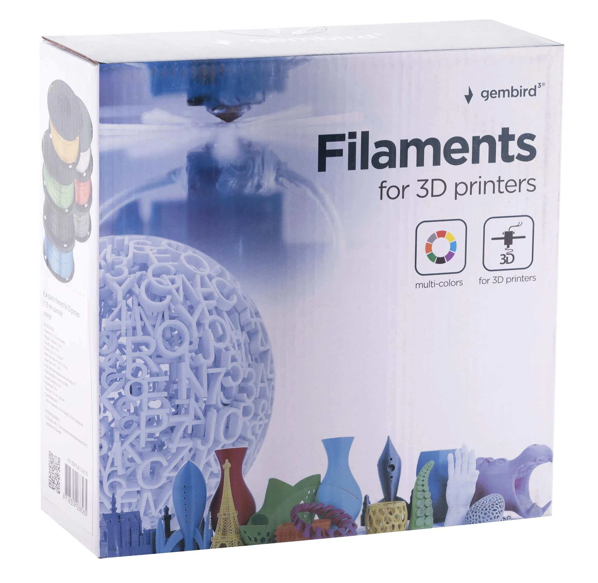 Gembird Flashforge PLA Filament | 1.75 mm diameter, 1kg/spool | Oranžinis
