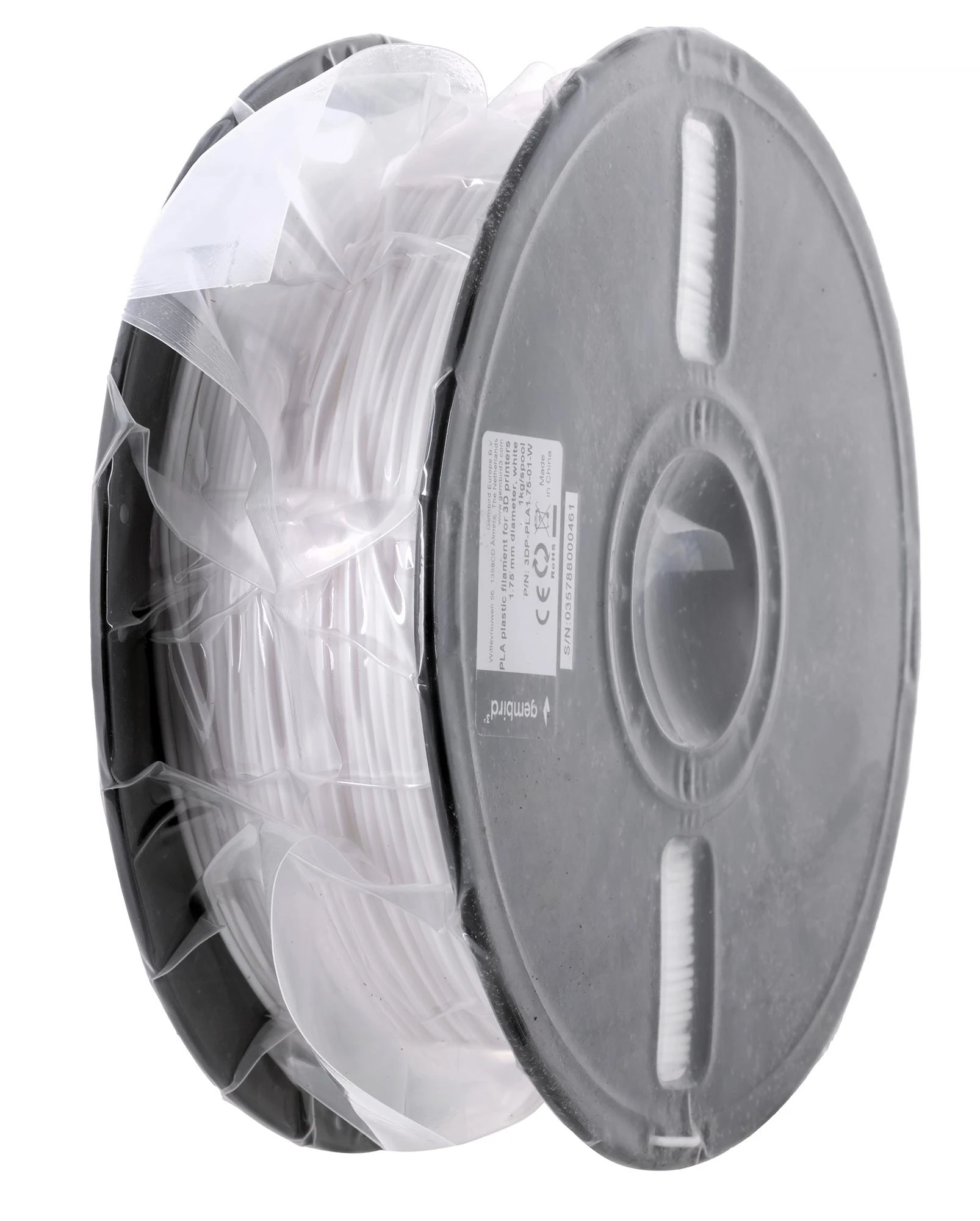 GEMBIRD 3DP-PLA1.75-01-W siūlas Gembird PLA Baltas 1,75mm 1kg