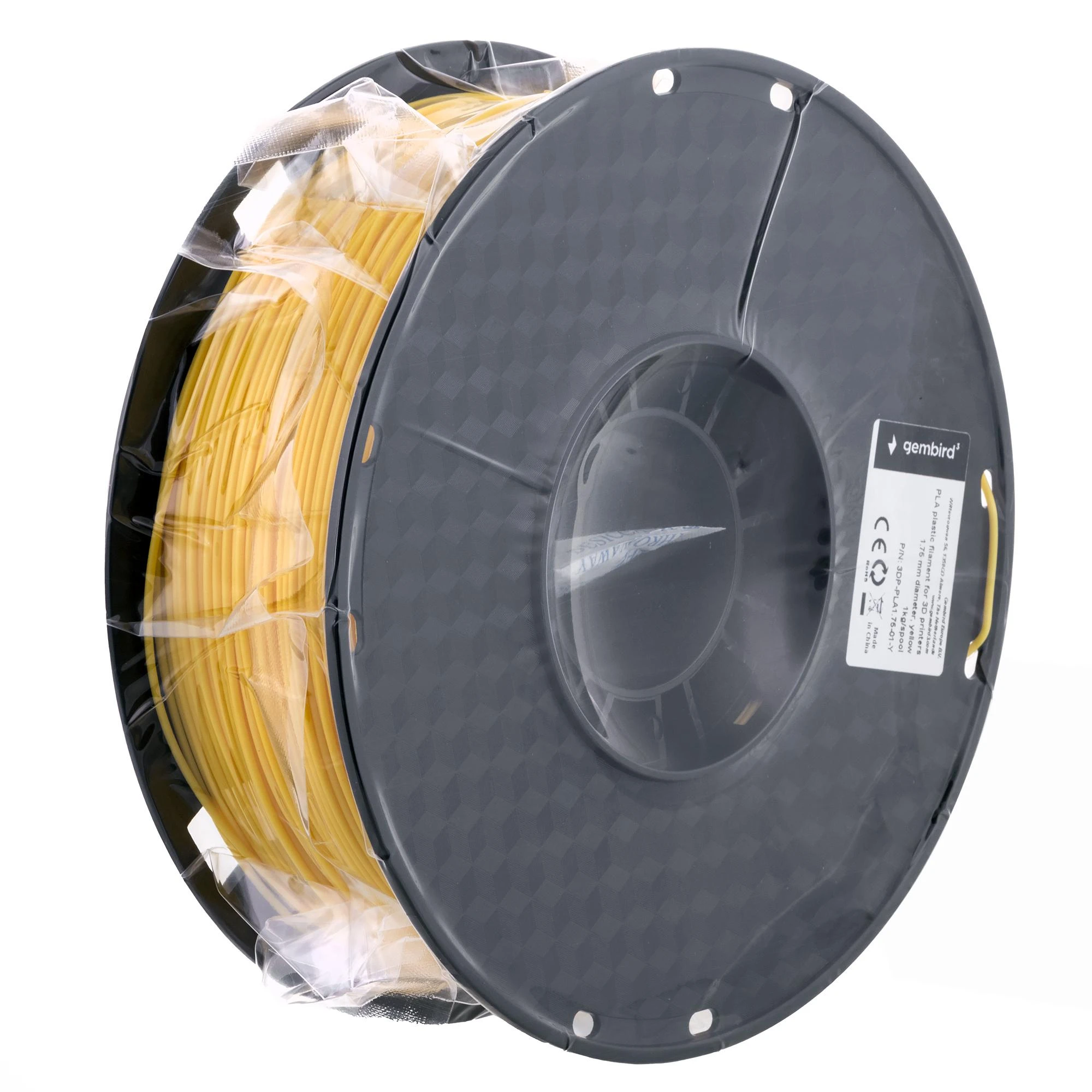 GEMBIRD 3DP-PLA1.75-01-Y siūlas Gembird PLA Geltona 1,75mm 1kg