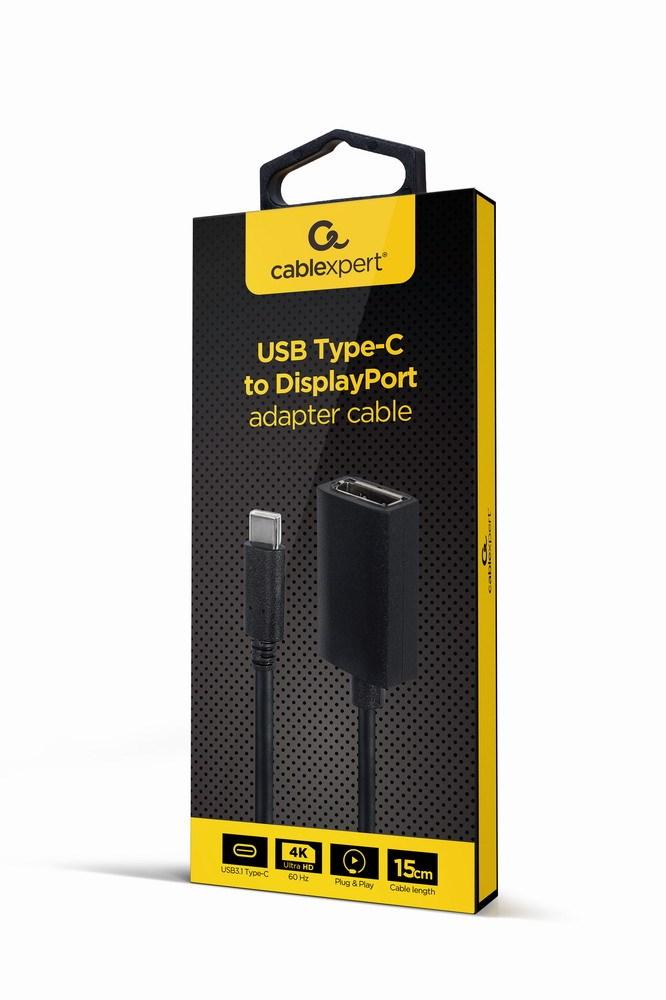GEMBIRD USB Type-C į DisplayPort adapterio laidas 4K 15cm juodas