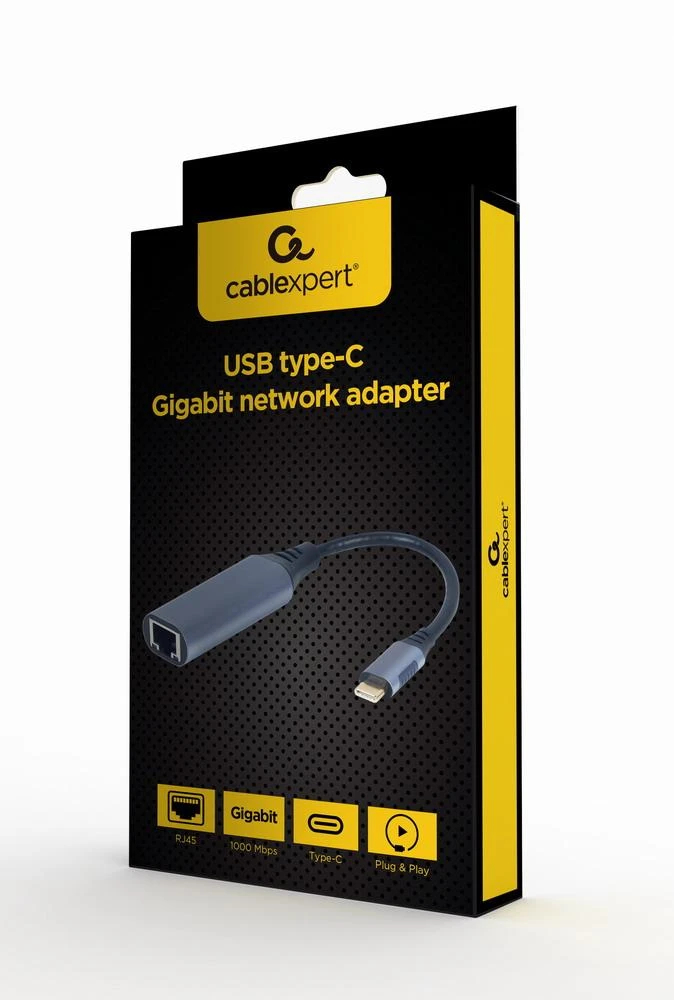 Gembird USB-C į LAN adapteris pakuotėje