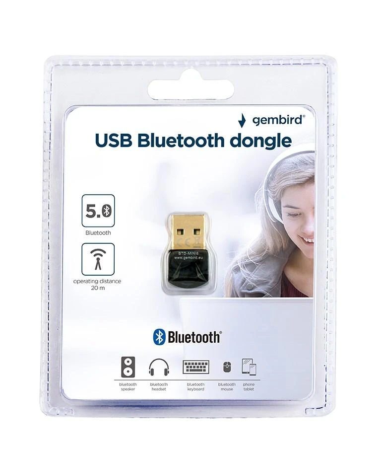 GEMBIRD MINI Bluetooth USB v.5.0 raktas