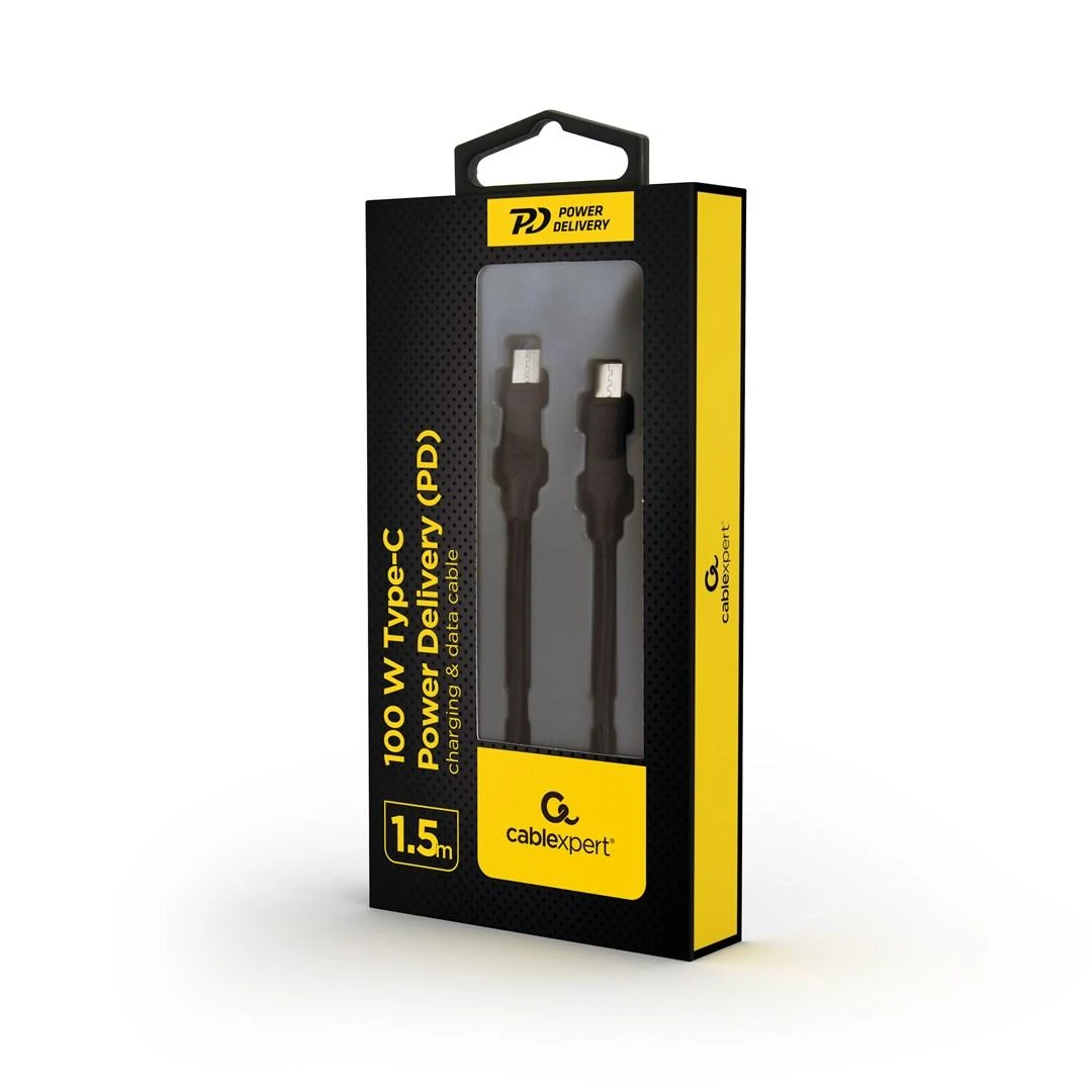 GEMBIRD CC-USB2-CMCM100-1.5M 100W Type-C maitinimo PD įkrovimo duomenų kabelis 1.5m