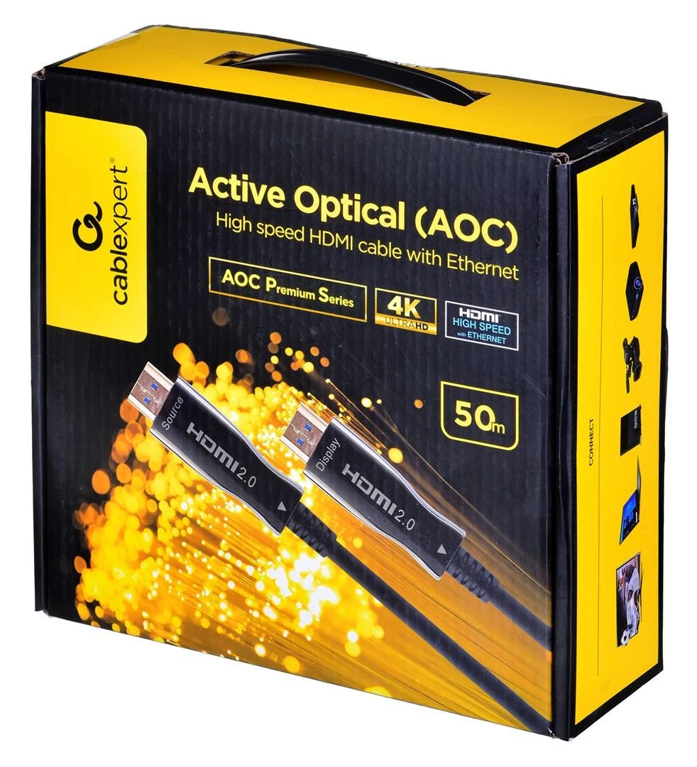 GEMBIRD Active Optical AOC Didelės spartos HDMI laidas su Ethernet AOC Premium Series 50m