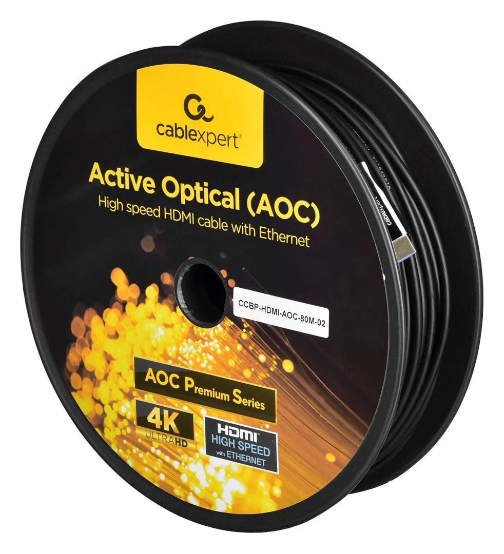 GEMBIRD Active Optical AOC Didelės spartos HDMI laidas su Ethernet AOC Premium Series 80m