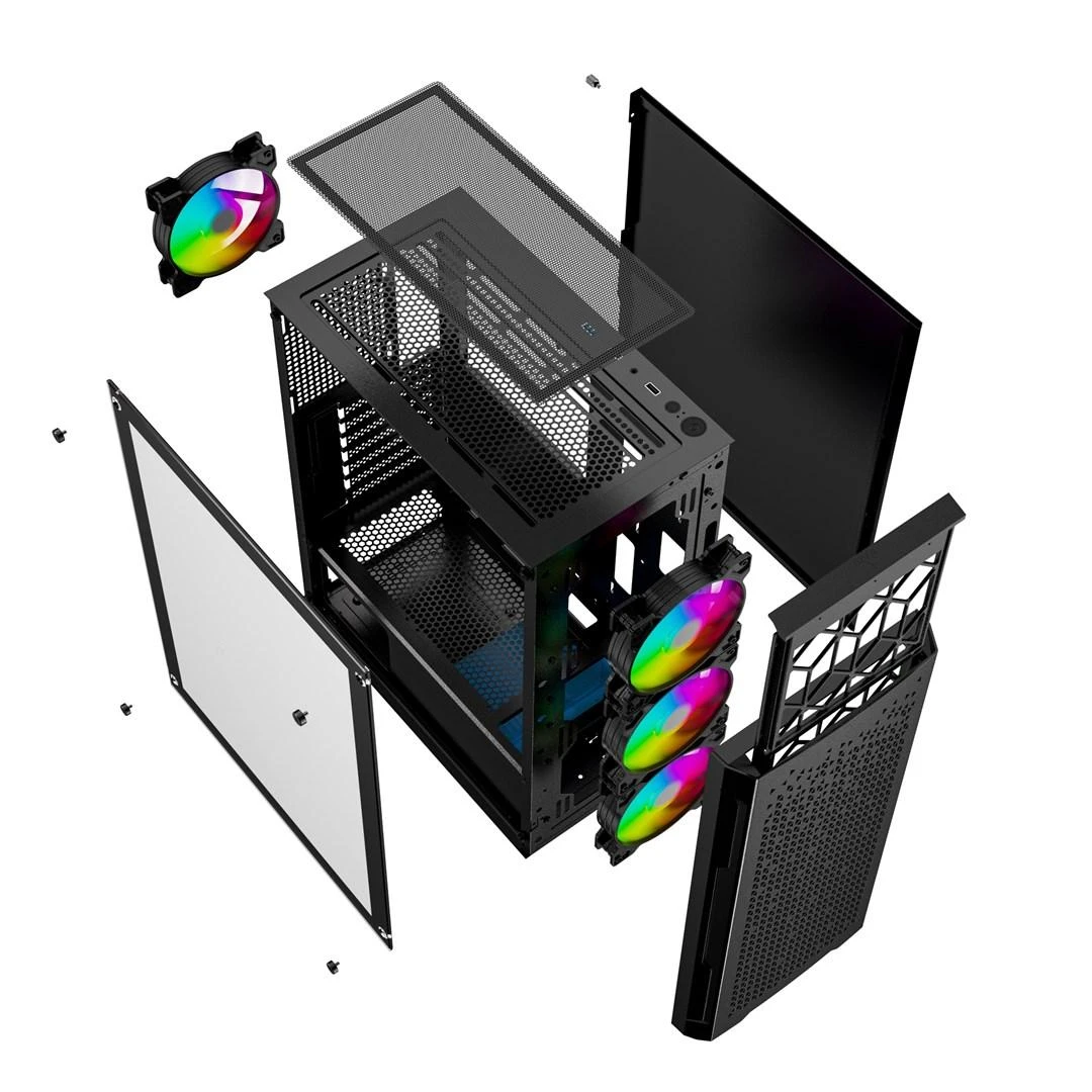 GEMBIRD Gaming ARGB kompiuterio dėklas Furnax 400X