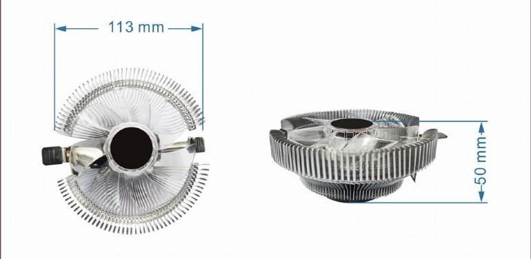 GEMBIRD CPU aušinimo ventiliatorius Huracan X40 9 cm 55W mėlynas LED 4 kontaktų