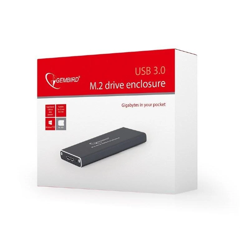 GEMBIRD EE2280-U3C-01 Gembird M.2 drive USB3.0 enclosure, juodas