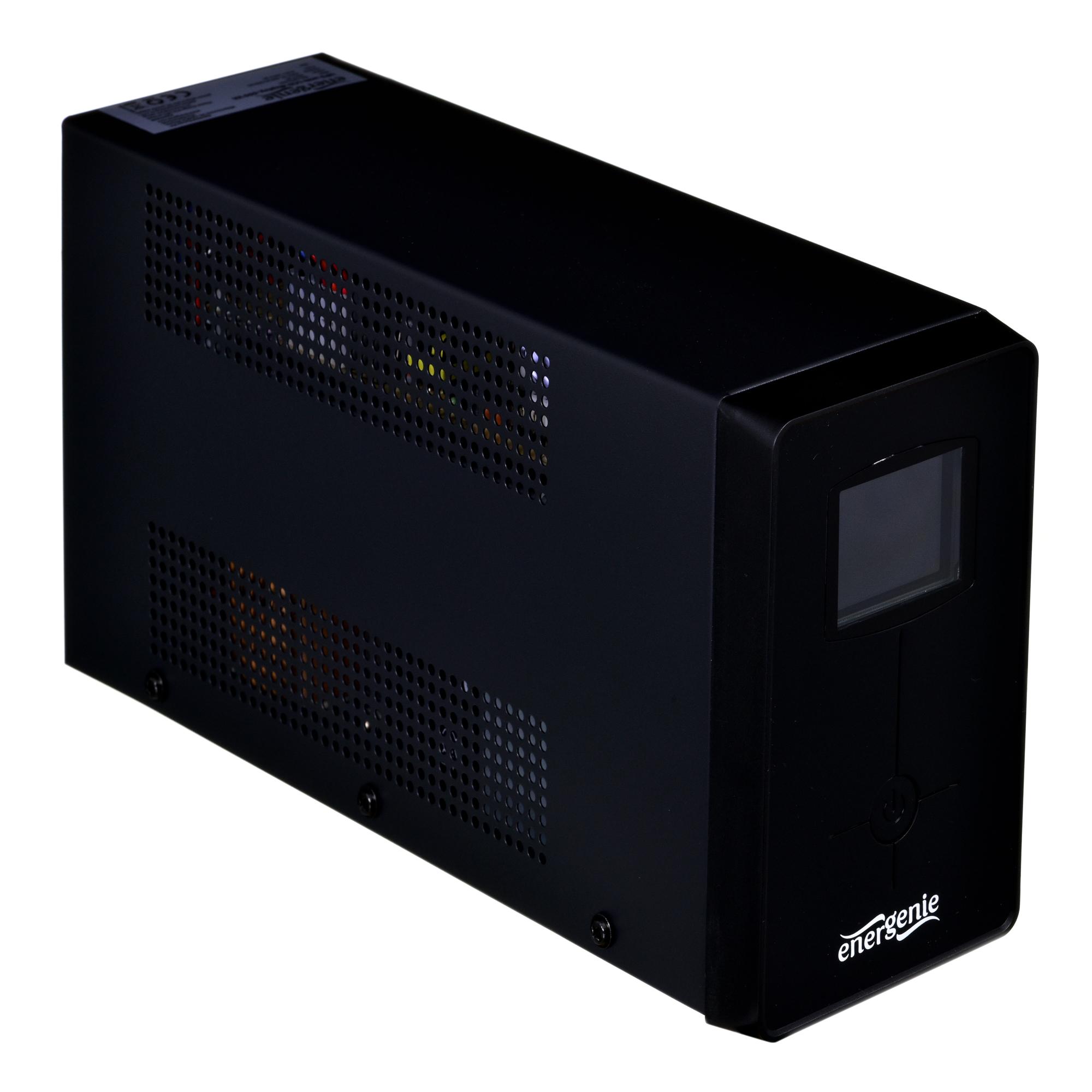 EnerGenie UPS su LCD ekranu, Juodas 650 VA, 390 W, 220 V