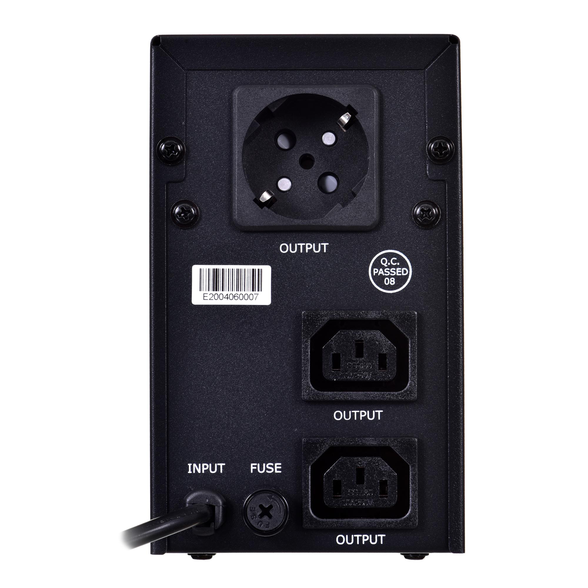 EnerGenie UPS su LCD ekranu, Juodas 650 VA, 390 W, 220 V